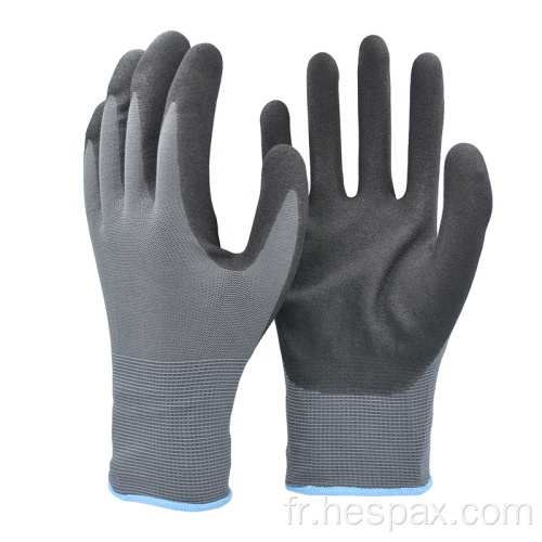 HESPAX 13G Polyester nitrile Gants de travail finition sableux